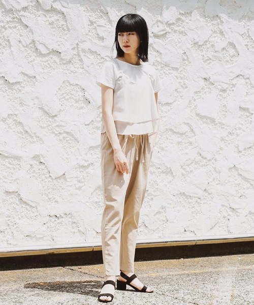 fort point（フォーポイント）の「【C-FORT POINT】キャミソール（無地/タイダイ柄)Ｔシャツセット（セットアップ）（アンサンブル・レディース・ベージュ/グレー/ライトブラウン/ライトベージュ/ブラック・MEDIUM/LARGE）」の15枚目の写真