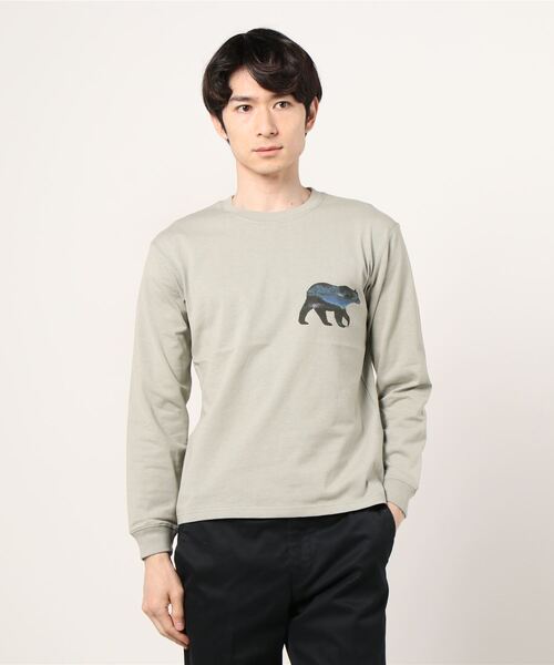 Jonas Claesson（ジョナスクレアッソン）の「【 JONAS CLAESSON / ジョナス・クレアッソン 】 ベアシルエット ロングTシャツ/長袖Tシャツ　NSB（Tシャツ/カットソー・メンズ・ホワイト/イエロー/グレー・M/L/XS）」の3枚目の写真