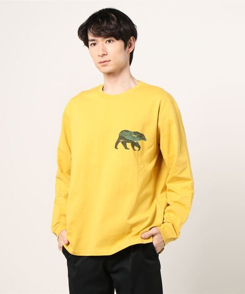 Jonas Claesson（ジョナスクレアッソン）の「【 JONAS CLAESSON / ジョナス・クレアッソン 】 ベアシルエット ロングTシャツ/長袖Tシャツ　NSB（Tシャツ/カットソー・メンズ・ホワイト/イエロー/グレー・M/L/XS）」の9枚目の写真