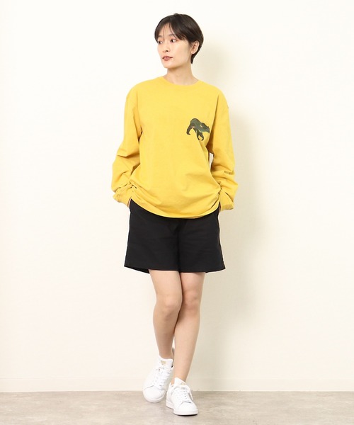 Jonas Claesson（ジョナスクレアッソン）の「【 JONAS CLAESSON / ジョナス・クレアッソン 】 ベアシルエット ロングTシャツ/長袖Tシャツ　NSB（Tシャツ/カットソー・メンズ・ホワイト/イエロー/グレー・M/L/XS）」の4枚目の写真