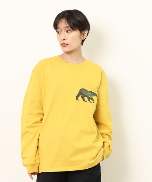 Jonas Claesson（ジョナスクレアッソン）の「【 JONAS CLAESSON / ジョナス・クレアッソン 】 ベアシルエット ロングTシャツ/長袖Tシャツ　NSB（Tシャツ/カットソー・メンズ・ホワイト/イエロー/グレー・M/L/XS）」の7枚目の写真