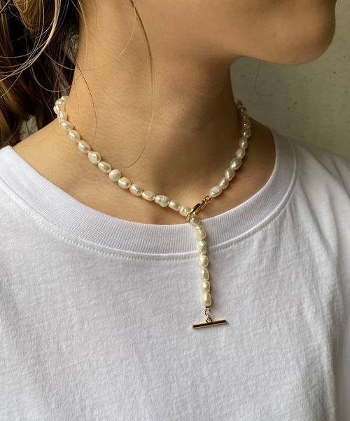 CAPRICIEUX LE'MAGE（カプリシューレマージュ）の「ニュアンス淡水パールネックレス（ネックレス・レディース・ホワイト・FREE）」の5枚目の写真