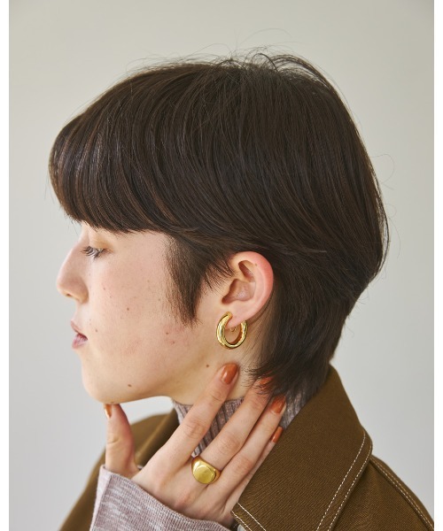 TODAYFUL(トゥデイフル)の「ミドルフープイヤリング(SIlver925)(イヤリング・レディース・シルバー/ゴールド・FREE)」の3枚目の写真