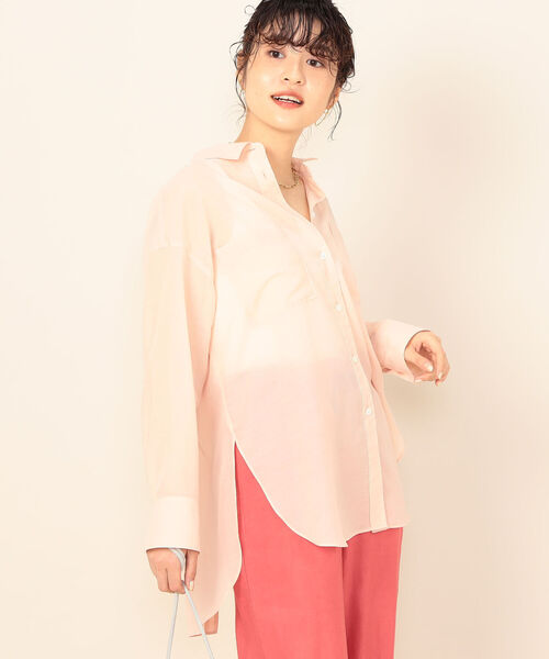 NOLLEY’S Sophi(ノーリーズソフィ)の「◇【WEB限定カラーあり】シアーシャツ(シャツ/ブラウス・レディース・ミント/サーモンピンク/イエロー/ブラック・38/36)」の19枚目の写真