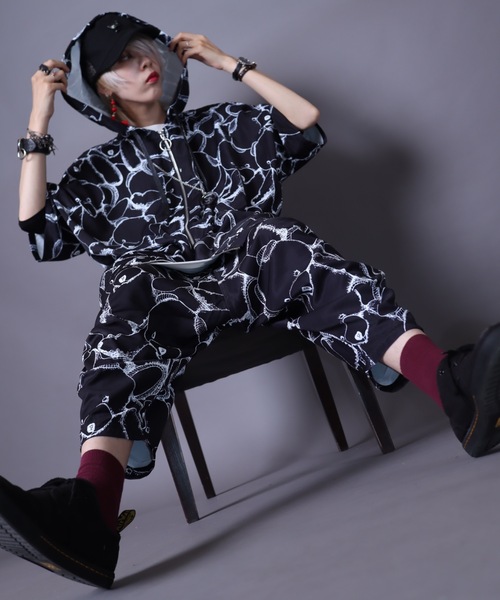 AFYF（エーエフワイエフ）の「【セットアップ対応】AFYF ICOND.B ZIP PARKA/ビッグシルエット イコン ダークベアー ZIPパーカー（パーカー・レディース・ブラック/ホワイト系その他/ブラック系その他・FREE）」の3枚目の写真