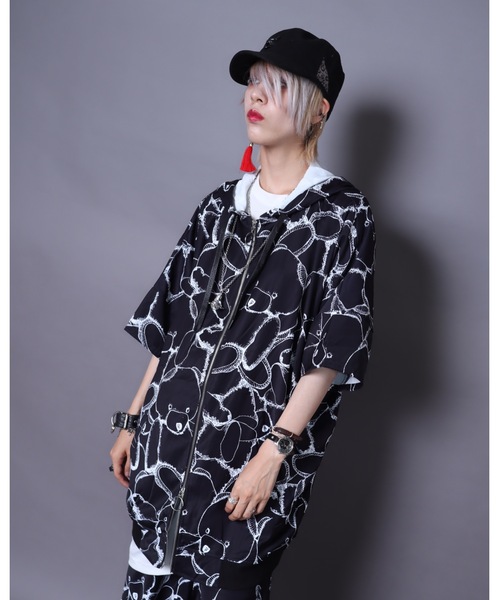 AFYF（エーエフワイエフ）の「【セットアップ対応】AFYF ICOND.B ZIP PARKA/ビッグシルエット イコン ダークベアー ZIPパーカー（パーカー・レディース・ブラック/ホワイト系その他/ブラック系その他・FREE）」の11枚目の写真