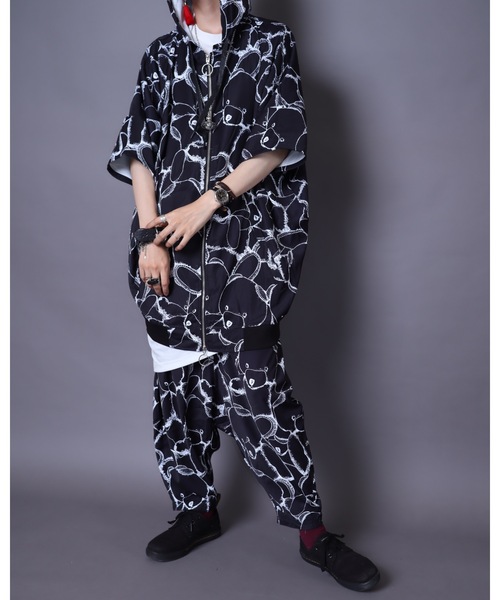 AFYF（エーエフワイエフ）の「【セットアップ対応】AFYF ICOND.B ZIP PARKA/ビッグシルエット イコン ダークベアー ZIPパーカー（パーカー・レディース・ブラック/ホワイト系その他/ブラック系その他・FREE）」の14枚目の写真