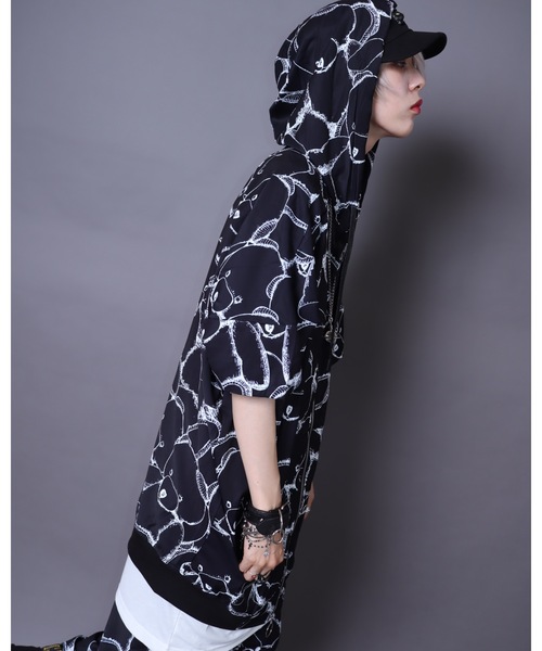 AFYF（エーエフワイエフ）の「【セットアップ対応】AFYF ICOND.B ZIP PARKA/ビッグシルエット イコン ダークベアー ZIPパーカー（パーカー・レディース・ブラック/ホワイト系その他/ブラック系その他・FREE）」の19枚目の写真