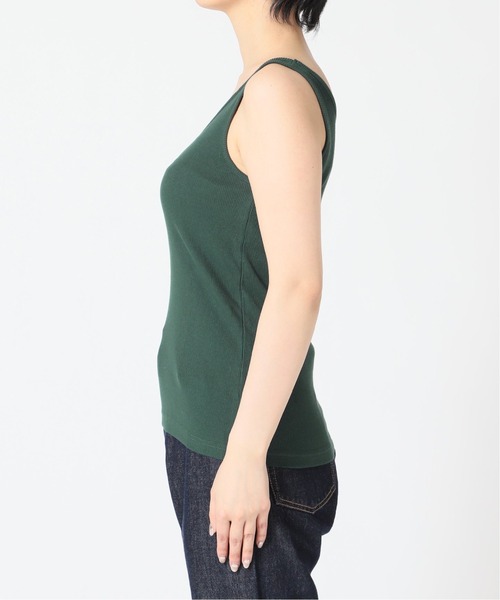 SLOBE IENA（スローブイエナ）の「リブニュアンスタンクトップ【手洗い可能】◆（タンクトップ・レディース・ブラック/ピンク/グリーン/アイボリー・FREE）」の8枚目の写真