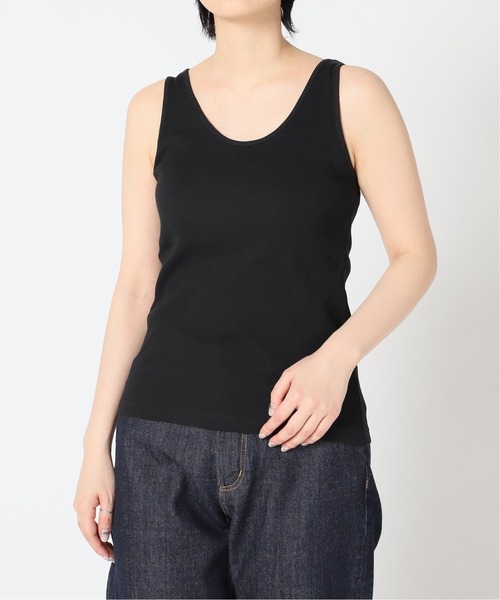 SLOBE IENA（スローブイエナ）の「リブニュアンスタンクトップ【手洗い可能】◆（タンクトップ・レディース・ブラック/ピンク/グリーン/アイボリー・FREE）」の13枚目の写真