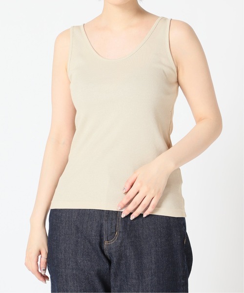 SLOBE IENA（スローブイエナ）の「リブニュアンスタンクトップ【手洗い可能】◆（タンクトップ・レディース・ブラック/ピンク/グリーン/アイボリー・FREE）」の17枚目の写真