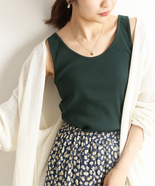 SLOBE IENA（スローブイエナ）の「リブニュアンスタンクトップ【手洗い可能】◆（タンクトップ・レディース・ブラック/ピンク/グリーン/アイボリー・FREE）」の15枚目の写真