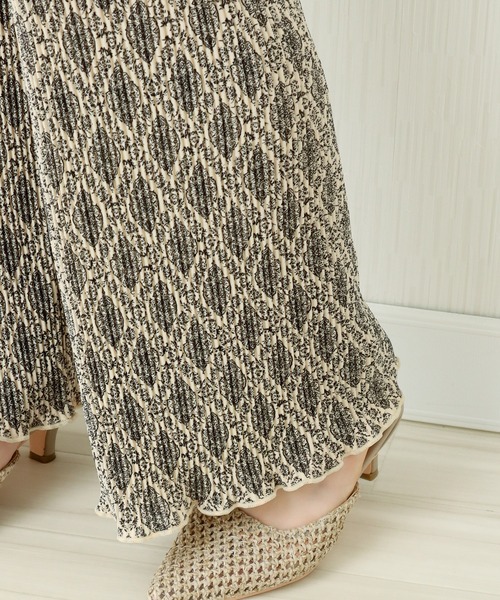 libelle more(リベル モア)の「カットスムース ダマスク柄クリスタルプリーツパンツ(その他パンツ・レディース・ブラック/オフホワイト・L/M)」の18枚目の写真