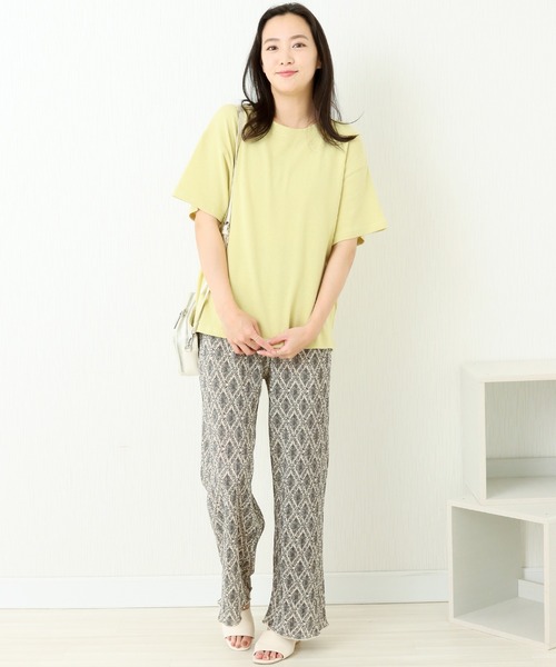 libelle more(リベル モア)の「カットスムース ダマスク柄クリスタルプリーツパンツ(その他パンツ・レディース・ブラック/オフホワイト・L/M)」の22枚目の写真