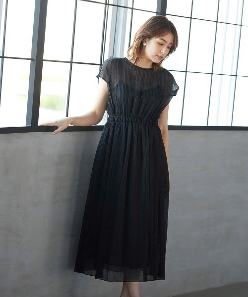 セール フロッキープリントウエストギャザーフレンチワンピース 洗濯機で洗える ワンピース Ketty ケティ のファッション通販 Zozotown