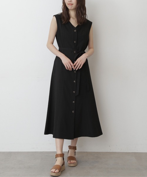 FREE'S MART（フリーズマート）の「◆前後2WayVネックマーメイドガウンワンピース（ワンピース・レディース・ブラック/ベージュ/グリーン・FREE）」の2枚目の写真