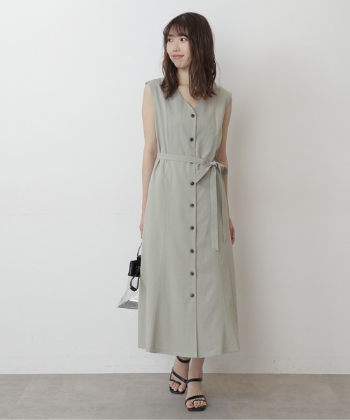 FREE'S MART（フリーズマート）の「◆前後2WayVネックマーメイドガウンワンピース（ワンピース・レディース・ブラック/ベージュ/グリーン・FREE）」の4枚目の写真