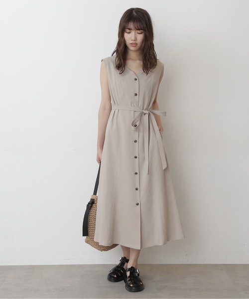 FREE'S MART（フリーズマート）の「◆前後2WayVネックマーメイドガウンワンピース（ワンピース・レディース・ブラック/ベージュ/グリーン・FREE）」の6枚目の写真