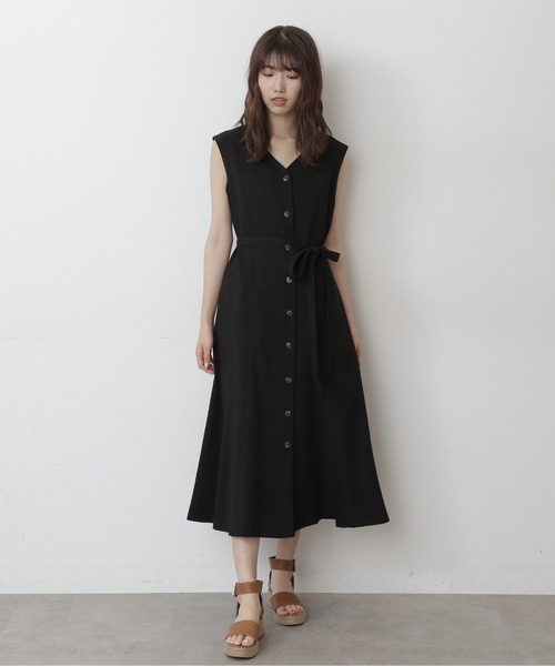 FREE'S MART（フリーズマート）の「◆前後2WayVネックマーメイドガウンワンピース（ワンピース・レディース・ブラック/ベージュ/グリーン・FREE）」の5枚目の写真