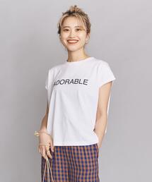 BEAUTY&YOUTH UNITED ARROWS | BY コットン天竺フレンチスリーブプリントTシャツ(Tシャツ/カットソー)