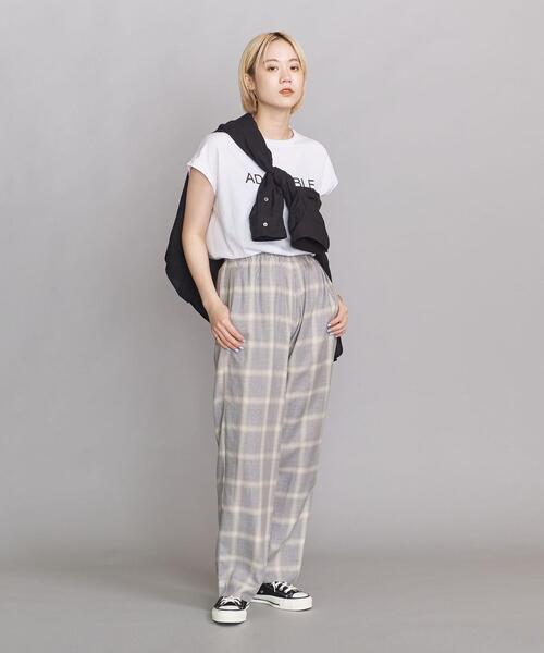 BEAUTY&YOUTH UNITED ARROWS（ビューティーアンドユースユナイテッドアローズ）の「BY コットン天竺フレンチスリーブプリントTシャツ◆（Tシャツ/カットソー・レディース・ホワイト/ブラック/ベージュ・FREE）」の8枚目の写真