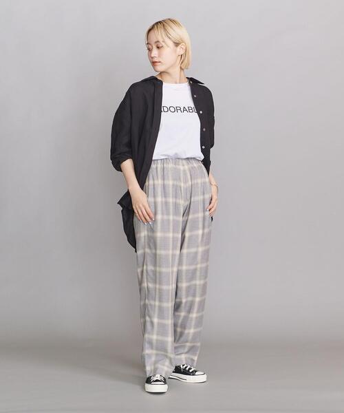 BEAUTY&YOUTH UNITED ARROWS（ビューティーアンドユースユナイテッドアローズ）の「BY コットン天竺フレンチスリーブプリントTシャツ◆（Tシャツ/カットソー・レディース・ホワイト/ブラック/ベージュ・FREE）」の9枚目の写真