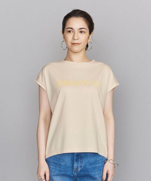 BEAUTY&YOUTH UNITED ARROWS（ビューティーアンドユースユナイテッドアローズ）の「BY コットン天竺フレンチスリーブプリントTシャツ◆（Tシャツ/カットソー・レディース・ホワイト/ブラック/ベージュ・FREE）」の10枚目の写真