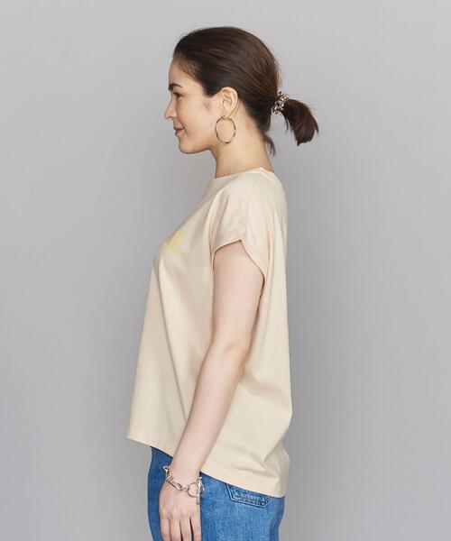 BEAUTY&YOUTH UNITED ARROWS（ビューティーアンドユースユナイテッドアローズ）の「BY コットン天竺フレンチスリーブプリントTシャツ◆（Tシャツ/カットソー・レディース・ホワイト/ブラック/ベージュ・FREE）」の11枚目の写真