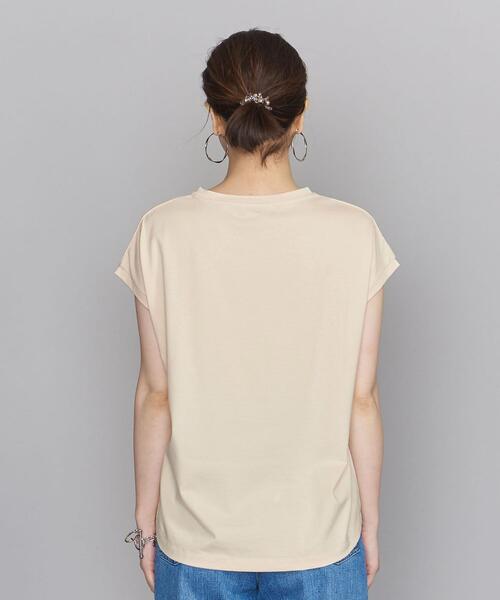 BEAUTY&YOUTH UNITED ARROWS（ビューティーアンドユースユナイテッドアローズ）の「BY コットン天竺フレンチスリーブプリントTシャツ◆（Tシャツ/カットソー・レディース・ホワイト/ブラック/ベージュ・FREE）」の12枚目の写真