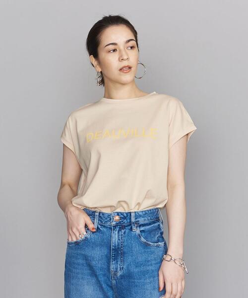 BEAUTY&YOUTH UNITED ARROWS（ビューティーアンドユースユナイテッドアローズ）の「BY コットン天竺フレンチスリーブプリントTシャツ◆（Tシャツ/カットソー・レディース・ホワイト/ブラック/ベージュ・FREE）」の13枚目の写真