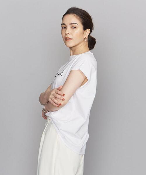 BEAUTY&YOUTH UNITED ARROWS（ビューティーアンドユースユナイテッドアローズ）の「BY コットン天竺フレンチスリーブプリントTシャツ◆（Tシャツ/カットソー・レディース・ホワイト/ブラック/ベージュ・FREE）」の16枚目の写真