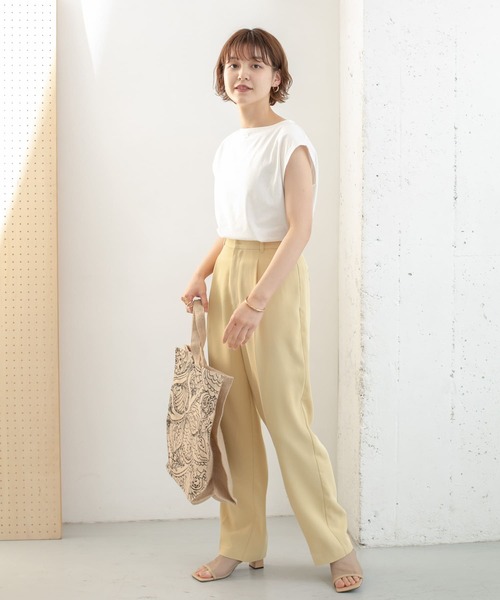 KBF(ケイビーエフ)の「フレンチスリーブTシャツ(Tシャツ/カットソー・レディース・ブラック/オフホワイト/グレー系その他/グリーン系その他・ONE)」の15枚目の写真