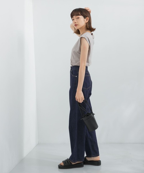 KBF(ケイビーエフ)の「フレンチスリーブTシャツ(Tシャツ/カットソー・レディース・ブラック/オフホワイト/グレー系その他/グリーン系その他・ONE)」の18枚目の写真