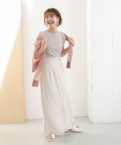 KBF(ケイビーエフ)の「フレンチスリーブTシャツ(Tシャツ/カットソー・レディース・ブラック/オフホワイト/グレー系その他/グリーン系その他・ONE)」の19枚目の写真