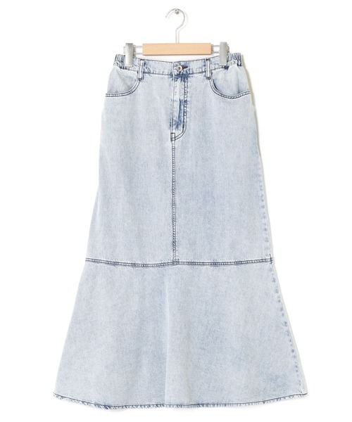 w closet（ダブルクローゼット）の「デニムマーメイドスカート（デニムスカート・レディース・ネイビー/キナリ/ケミカルウォッシュ・FREE）」の3枚目の写真