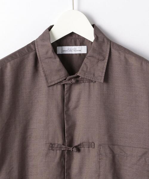 green label relaxing（グリーンレーベルリラクシング）の「＜green label relaxing＞クレープ ハーフスリーブ チャイナ [シャツ]（シャツ/ブラウス・メンズ・モカ/ブラック・MEDIUM/SMALL/LARGE）」の12枚目の写真