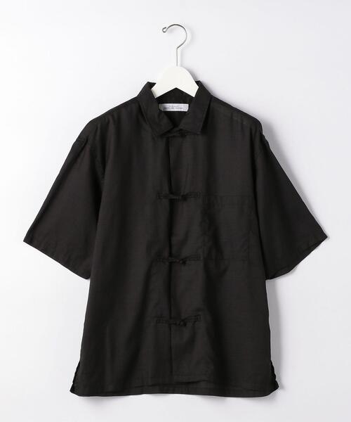 green label relaxing（グリーンレーベルリラクシング）の「＜green label relaxing＞クレープ ハーフスリーブ チャイナ [シャツ]（シャツ/ブラウス・メンズ・モカ/ブラック・MEDIUM/SMALL/LARGE）」の16枚目の写真