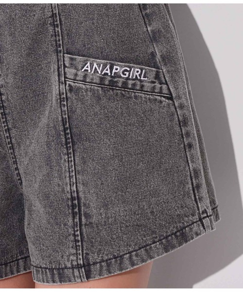ANAP GｉRL（アナップガール）の「デニムキュロットパンツ（デニムパンツ・キッズ・ブラック・XS/S/M）」の11枚目の写真