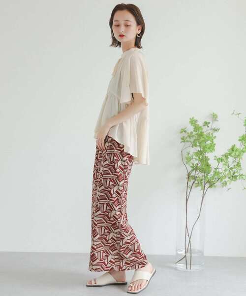 SENSE OF PLACE by URBAN RESEARCH（センスオブプレイスバイアーバンリサーチ）の「フレアスリーブスキッパーブラウス（シャツ/ブラウス・レディース・ブラック/ライトブルー/アイボリー・ONE）」の7枚目の写真