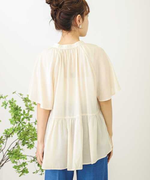 SENSE OF PLACE by URBAN RESEARCH（センスオブプレイスバイアーバンリサーチ）の「フレアスリーブスキッパーブラウス（シャツ/ブラウス・レディース・ブラック/ライトブルー/アイボリー・ONE）」の15枚目の写真