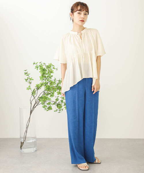 SENSE OF PLACE by URBAN RESEARCH（センスオブプレイスバイアーバンリサーチ）の「フレアスリーブスキッパーブラウス（シャツ/ブラウス・レディース・ブラック/ライトブルー/アイボリー・ONE）」の17枚目の写真