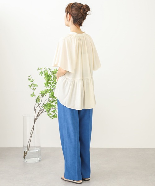 SENSE OF PLACE by URBAN RESEARCH（センスオブプレイスバイアーバンリサーチ）の「フレアスリーブスキッパーブラウス（シャツ/ブラウス・レディース・ブラック/ライトブルー/アイボリー・ONE）」の20枚目の写真