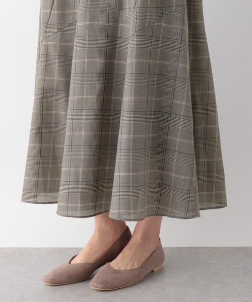 GLOBAL WORK（グローバルワーク）の「チェックフレアスカート/956240（スカート・レディース・グレイッシュベージュ/ブラウン・LARGE/MEDIUM）」の11枚目の写真