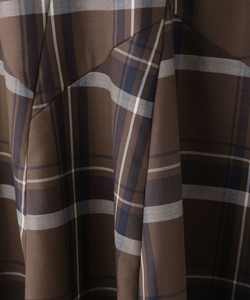 GLOBAL WORK（グローバルワーク）の「チェックフレアスカート/956240（スカート・レディース・グレイッシュベージュ/ブラウン・LARGE/MEDIUM）」の14枚目の写真