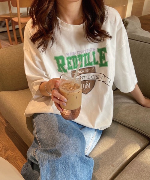 meJane(ミージェーン)の「カレッジロゴエンブレムプリントTシャツ【ZOZOTOWN限定】(Tシャツ/カットソー・レディース・ホワイト/ブラック/グリーン・FREE)」の13枚目の写真