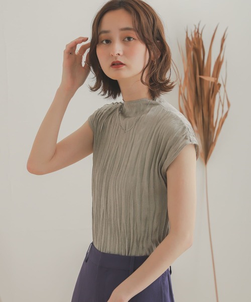 SENSE OF PLACE by URBAN RESEARCH（センスオブプレイスバイアーバンリサーチ）の「ワッシャーハイネックトップ（Tシャツ/カットソー・レディース・ブラック/モカ/ライトベージュ・ONE）」の6枚目の写真