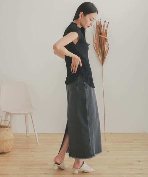 SENSE OF PLACE by URBAN RESEARCH（センスオブプレイスバイアーバンリサーチ）の「ワッシャーハイネックトップ（Tシャツ/カットソー・レディース・ブラック/モカ/ライトベージュ・ONE）」の18枚目の写真