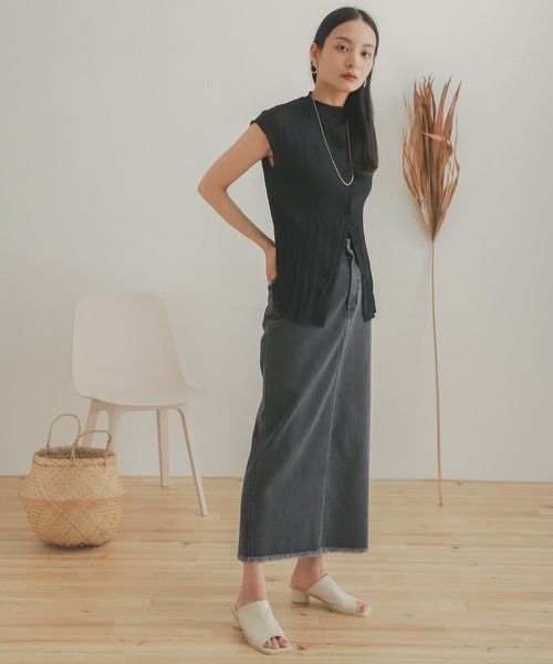 SENSE OF PLACE by URBAN RESEARCH（センスオブプレイスバイアーバンリサーチ）の「ワッシャーハイネックトップ（Tシャツ/カットソー・レディース・ブラック/モカ/ライトベージュ・ONE）」の12枚目の写真