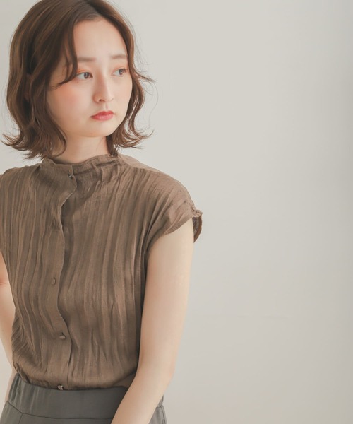 SENSE OF PLACE by URBAN RESEARCH（センスオブプレイスバイアーバンリサーチ）の「ワッシャーハイネックトップ（Tシャツ/カットソー・レディース・ブラック/モカ/ライトベージュ・ONE）」の9枚目の写真