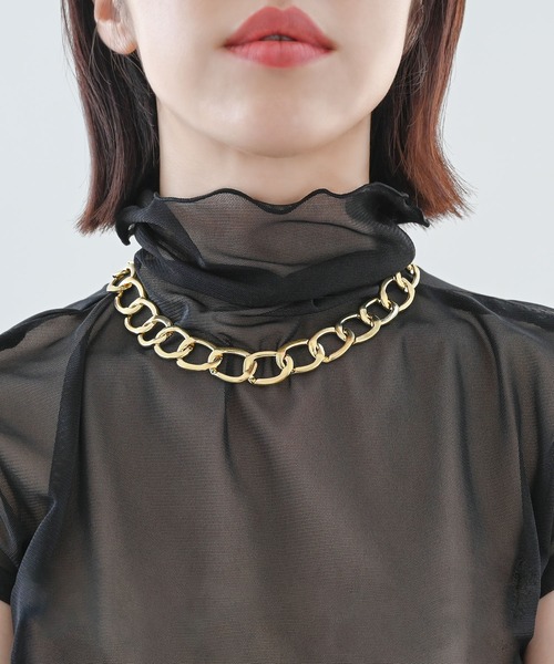Editors Draw（エディターズドロー）の「ブラスチェーンネックレス【 Ria. Jaysmee/リアジェイズミー】（ネックレス・レディース・ゴールド・ONE SIZE）」の6枚目の写真